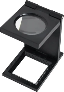 Tisch-Fadenzähler-Lupe, Leselupe, Faltbarer Fadenzähler Aus Metall, 10-Fache Ver - Bild 1 von 12