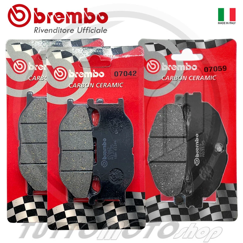 KIT PASTIGLIE FRENO BREMBO CARBON TMAX 500 2004 2005 2006 2007 T-MAX ANT+ POST.