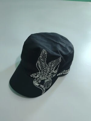 Harley Davidson Negro Cadete Correa Ajustable Gorra Sombrero Bordado Águila OSFA Foto 1 de 4