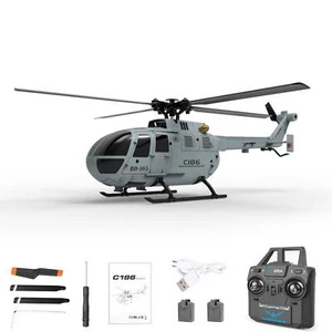 RC 1:48 C186 Kunststoff-Hubschrauber 2.4GHz 7.4V Akku Gyroskop Ladegerät - Picture 1 of 12