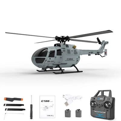 RC 1:48 C186 Kunststoff-Hubschrauber 2.4GHz 7.4V Akku Gyroskop Ladegerät - Bild 1 von 4