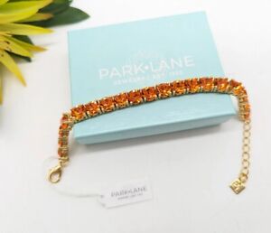 Park Lane Fireside Impression Tennis Bracelet NWT Box Beautiful Orange