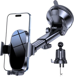 Universal Car Phone Holder Mount for Dashboard Air Vent Windshield - Foto 1 di 10