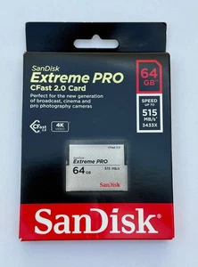 SanDisk Extreme PRO CFast 2.0 Memory Card - 64GB - UNOPENED - Picture 1 of 10