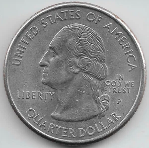 1999 P Connecticut Washington State Quarter Error Struck on Wrong Planchet 5.8g - Picture 1 of 2