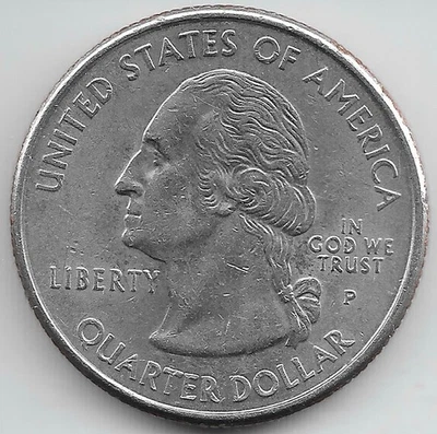 1999 P Connecticut Washington State Quarter Error Struck on Wrong Planchet 5.8g - Image 1 of 2