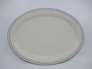 LENOX BLAUE NADELSTREIFEN / FÜR DIE BLAUE - OVALE PLATTE - 14 1/4" 0805E - Bild 1 von 3