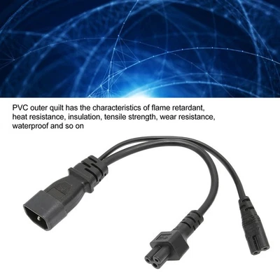 C14 Auf C5 C7 Netzkabel IEC 320 C14 Stecker Auf C5 C7 Buchse Netzkabel - Bild 1 von 4