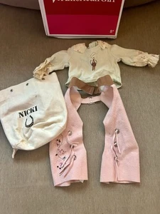 American Girl Nicki's Ranch Outfit Retired - Box, shirt, chaps, and bag - Picture 1 of 10