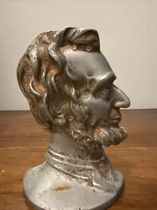 Vintage Abraham Lincoln Metal Sculpture  Bookend 5.75” By 4” - Picture 1 of 13