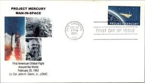 GOLDPATH: US SPACE COVER 1962 CAPE CANAVERAL,FDC.MERCURY MANINSPACE CV884_P21 - Picture 1 of 2
