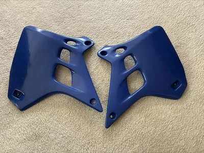 Juego de fundas de radiador azul oscuro Kawasaki KX250 1990-1991 de UFO Plastics ¡NUEVO! Foto 1 de 4