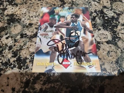 Collector's Edge 1996 David Thompson #TW8 autógrafo 409/1000 NC State Wolfpack Foto 1 de 2