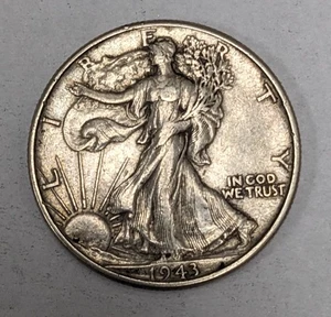 1943 P Walking Liberty Silber Half Dollar - Bild 1 von 3