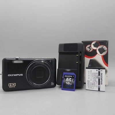 Olympus Digital Camera VG-140 14.0MP Black Tested Full Working Set - Image 1 of 4