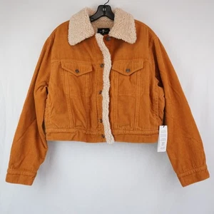 7 For All Mankind Women's Nellie Corduroy Jacket in Honey Mustard - Size M - Picture 1 of 11