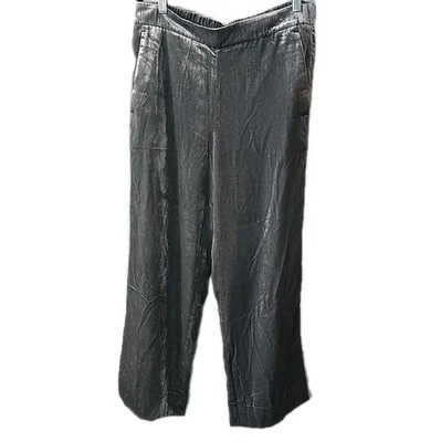 Pantalones de terciopelo J Crew Peyton pierna ancha hasta el tobillo azul ahumado talla 10 nuevos con etiquetas Foto 1 de 4