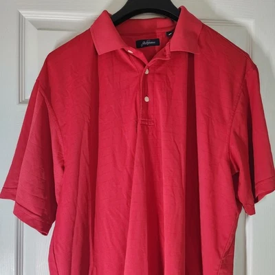 Jack Nicklaus Men's Performance Short Sleeve Polo Golf Shirt, Textured Red 2XL - Image 1 of 3