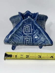 Lorraine Oerth Studio Pottery Footed Vase In Blue 2-3/4” Tall - Picture 1 of 12
