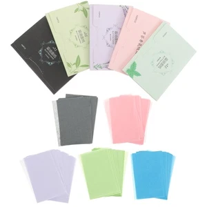 500 Piezas Papel Secante de Aceite Facial (100 Piezas Lino Rosa Papel - Imagen 1 de 12