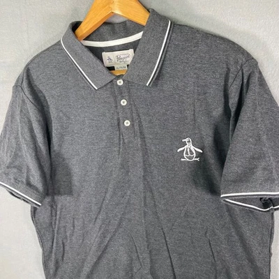 Original Penguin Mens Polo Shirt XL Gray Short Sleeve Golf Casual Top - Image 1 of 4