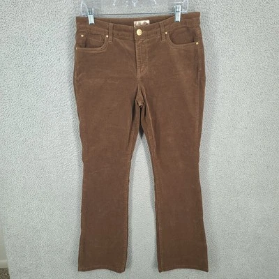 Pantalones Kut From The Kloth para mujer 10 pana acampanados corte bootcut marrón Foto 1 de 4