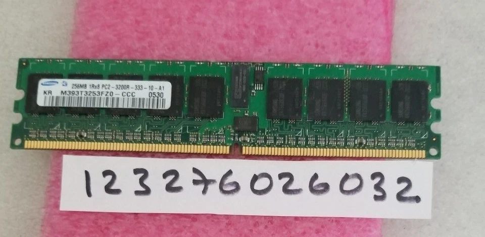 DELL 256MB 240PIN  PC2-3200R  CL3 SINGLE RANK  MEMORY RAM FOR PERC/5E CONTROLLER - Image 1 of 1