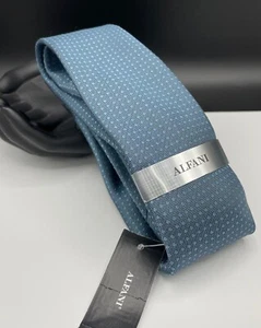 ALFANI Men's Polyester Neck Tie ~ Blue ~ Square Dot ~ NEW MSRP: $55. - Picture 1 of 3