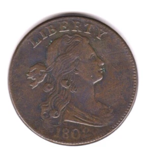 1802 Draped Bust Large Cent XF In Grade 100% Orig Will Grade S- 239 Variety - Picture 1 of 2