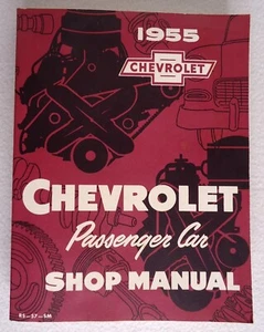 Vintage Chevrolet 1955 Passenger Car Shop Service Manual RS-57-SM Chevy Restore - Picture 1 of 6