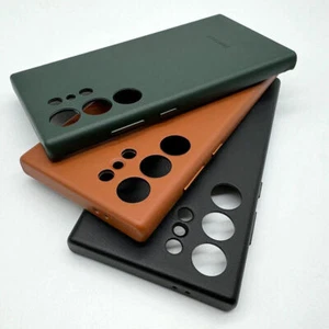 Slim Shockproof Cover Luxury OEM Eco-Leather Case For Samsung Galaxy S24 Ultra - Picture 1 of 28