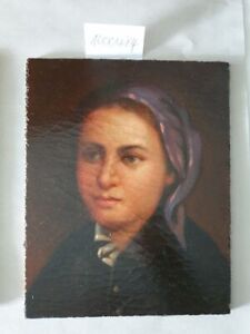 Schönes modernes Heiligenporträt, möglicherweise Edith Stein : Holztafel: