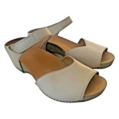 Сандалии женские Dansko размер США 7-7,5 Tracy цвет слоновой кости полированная кожа сабо Cali комфорт - Изображение 1 из 4