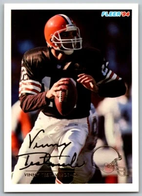 1994 FLEER VINNY TESTAVERDE CLEVELAND BROWNS #104 - Image 1 of 2