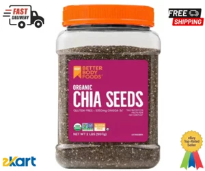 Bio Chia Samen mit Omega-3 Superfood, Gluten-Bulk 2 LB - Bild 1 von 6