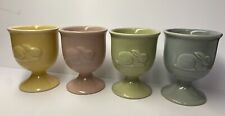 Set of 4 Hallmark Egg Cups Pastel Colors Bunny Spring Easter