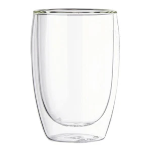 Wilmax England Clear 250ml Thermo Double Wall Glass Drink Cup Water/Juice Mug - Picture 1 of 2