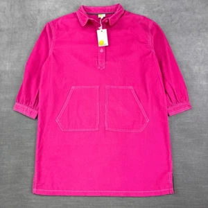 Boden Shirt Dress Girls 9-10yrs Pink Corduroy Collard Preppy NWT - Picture 1 of 8