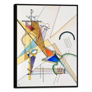 Large Framed Gewebe 1923 by Wassily Kandinsky Classic Art Repro Canvas Wall Art - Picture 1 of 7