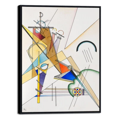 Large Framed Gewebe 1923 by Wassily Kandinsky Classic Art Repro Canvas Wall Art - Image 1 of 4