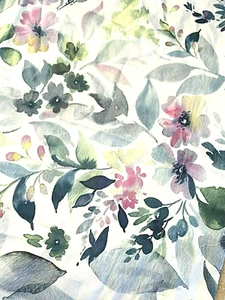 Cynthia Rowley Queen Pillow Shams Floral 100% Cotton Set of 2 Blue Lavender - Picture 1 of 12