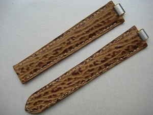 GENUINE MUST 21 CARTIER WATCH STRAP BAND 16.70 x 14 mm BEIGE SHARKSKIN LEATHER - Picture 1 of 11