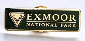 Vintage EXMOOR National Park Green Enamel Pin Badge - Picture 1 of 3