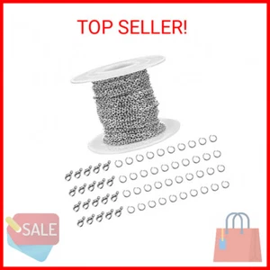 33 Feet Stainless Steel Jewelry Chains for Jewelry Making Silver Chain Roll with - Picture 1 of 2
