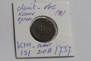 🧠🇳🇱 NETHERLANDS WEST FRIESLAND 1 DUIT 1737 SCARCE VOC B49 ZX21 - Picture 1 of 3