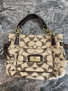 Coach Kristin Brown Tan Leather Hobo Hand Shoulder Bag. Vintage. 14778 Vintage - Picture 1 of 16