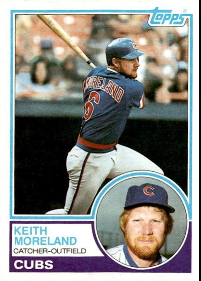 1983 Topps Keith Moreland . Chicago Cubs #619 - Image 1 of 2