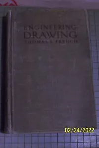 Engineering Drawing HC Thomas E. French O.S.U. 1947 Vintage Textbook 7th Edition - Imagen 1 de 14