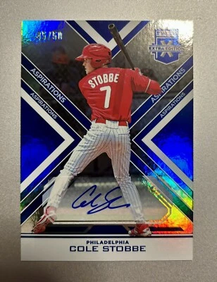 2016 Panini Elite Extra Edition Aspirations Blue Auto /50 Cole Stobbe #86 Auto - Image 1 of 3