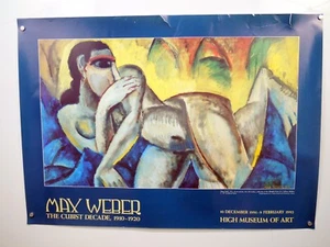 Vintage MAX WEBER The Cubist Decade Art HIGH Exhibition Poster Figure Study 1992 - Picture 1 of 10